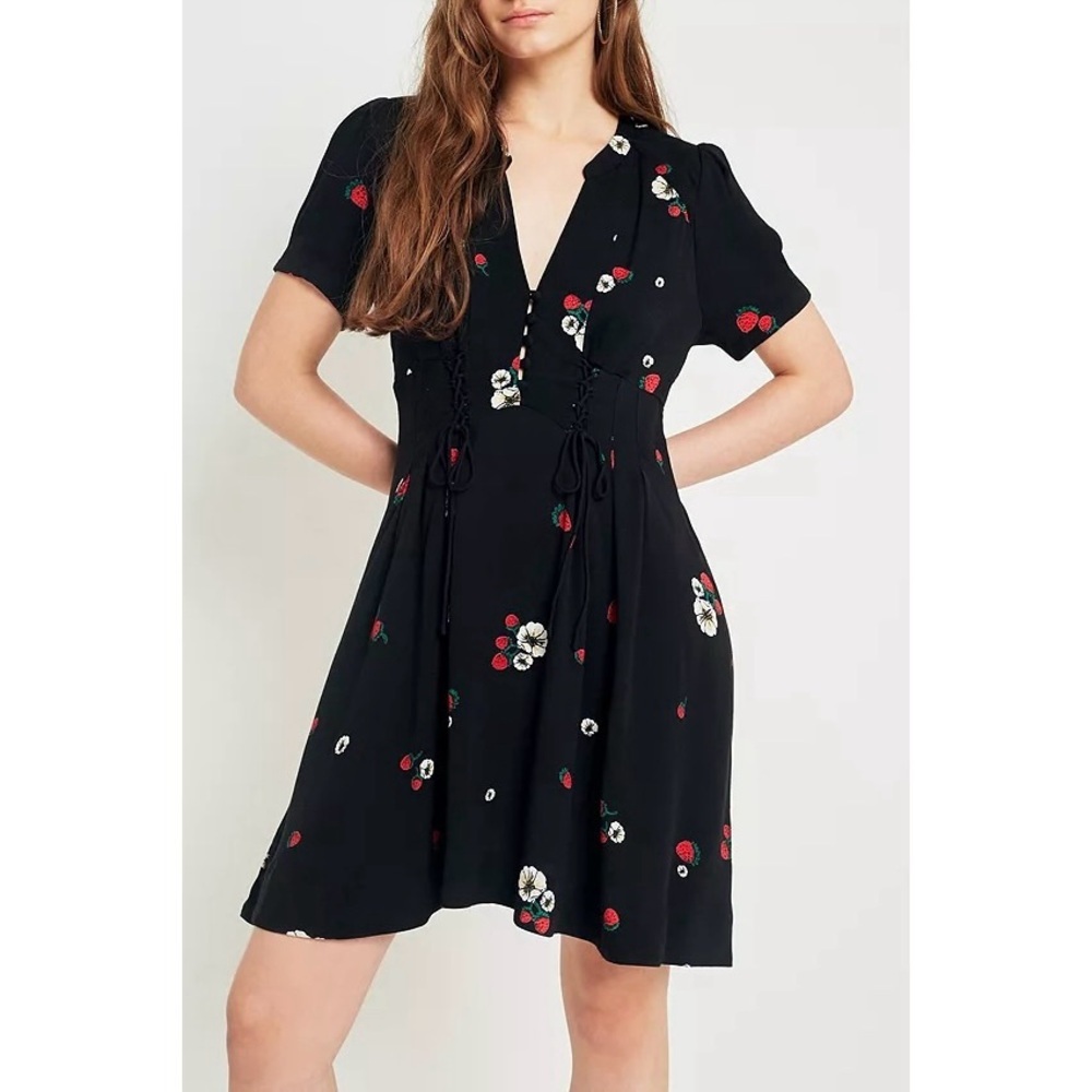 Free People - Dream Girl Strawberry Print Dress